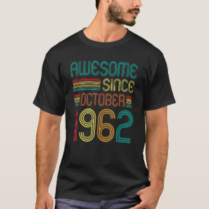 T-shirt Magnifique depuis octobre 1962 60e anniversaire Re
