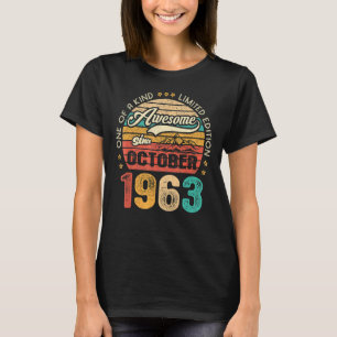 T-shirt Magnifique depuis octobre 1963 59 Ans 59e Naissanc