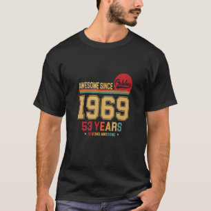 T-shirt Magnifique depuis octobre 1969 Vintage Retro 53ème