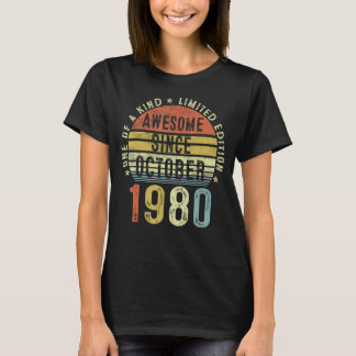 T-shirt Magnifique depuis octobre 1980 42 Ans 42e Naissanc