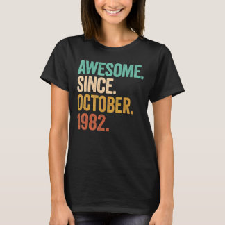 T-shirt Magnifique depuis octobre 1982 40 Ans 40e Naissanc
