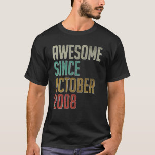 T-shirt Magnifique Depuis Octobre 2008 13e Anniversaire 13