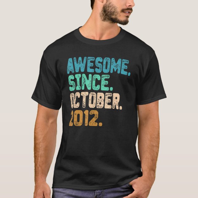 T-shirt Magnifique depuis octobre 2012 10 ans 10e annivers (Devant)
