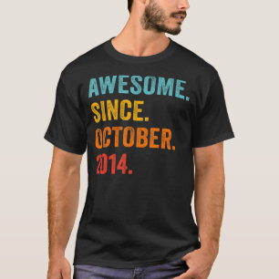 T-shirt Magnifique depuis octobre 2014 8e anniversaire 8 a