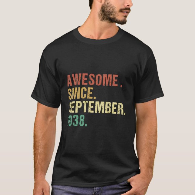 T-shirt Magnifique Depuis Septembre 1938 85Th 85 (Devant)