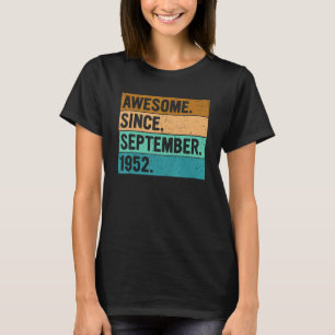 T-shirt Magnifique Depuis Septembre 1952 70 Ans 70th Bi