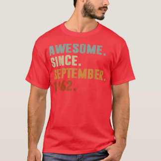 T-shirt Magnifique depuis septembre 1962 60e anniversaire