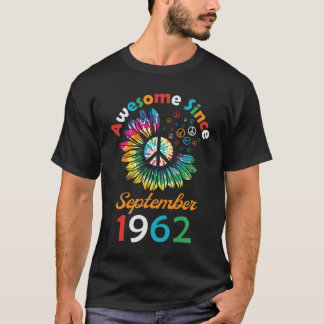 T-shirt Magnifique Depuis Septembre 1962 Dit Anniversaire