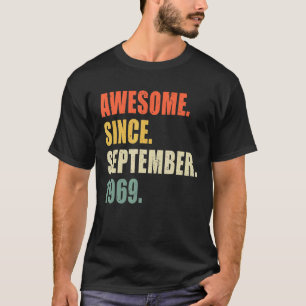 T-shirt Magnifique Depuis Septembre 1969 53 Anniversaire
