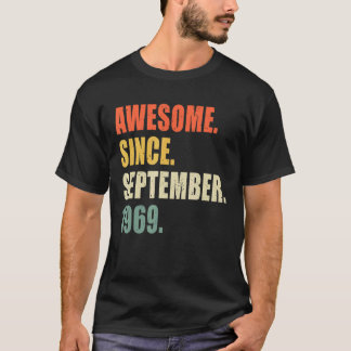 T-shirt Magnifique Depuis Septembre 1969 53 Anniversaire