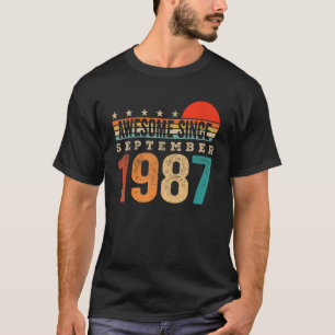 T-shirt Magnifique depuis septembre 1987 35e anniversaire 