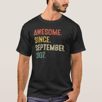 T-shirt Magnifique depuis septembre 2007 15e anniversaire 