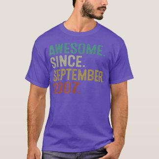 T-shirt Magnifique depuis septembre 2007 Vintage 15e anniv