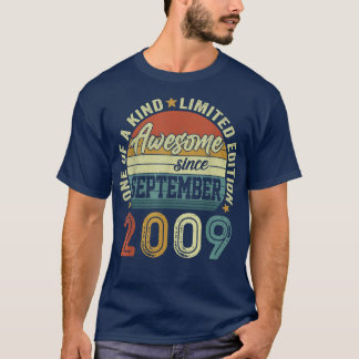 T-shirt Magnifique Depuis Septembre 2009 13 Ans 13ème Bir