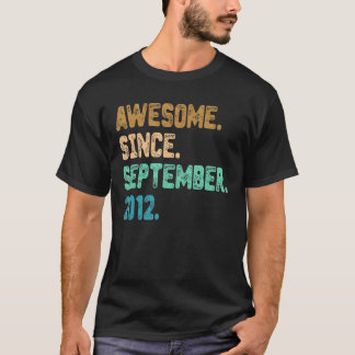 T-shirt Magnifique depuis septembre 2012 Vintage 10e anniv