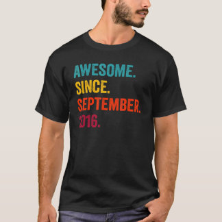T-shirt Magnifique depuis septembre 2016 6e anniversaire 6