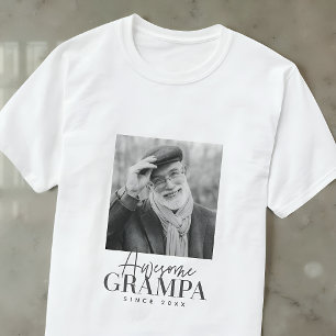 T-shirt Magnifique Grampa depuis 20XX Simple Photo Élégant