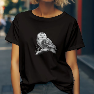 T-shirt Magnifique Harfang des neiges perché