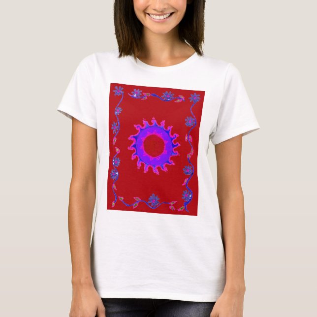 T-shirt Magnifique Inde extraordinaire Motif Mendi Art Des (Devant)