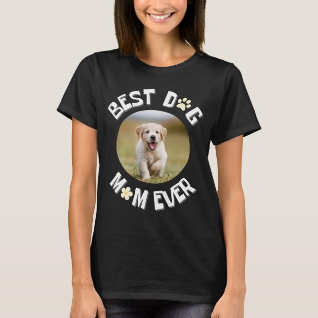 T-shirt Magnifique maman de chien avec photo personnalisée (Devant)