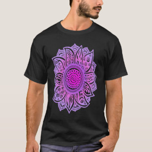T-shirt Magnifique Mandala Tournesol Spirituel Yoga Médita