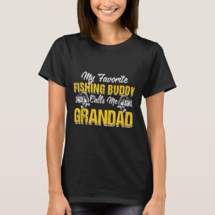 T-shirt Magnifique Mon Époux De Pêche M'Appelle Grand-Père
