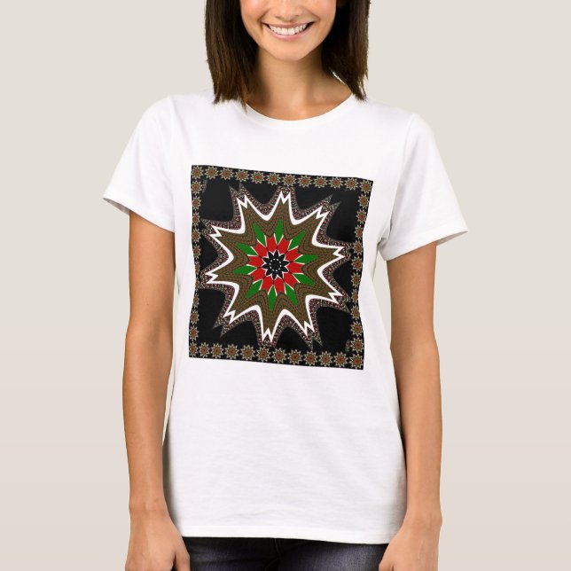 T-shirt Magnifique Motif Culturel Kenya Géométrique (Devant)