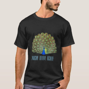 T-shirt Magnifique oiseau paon bleu