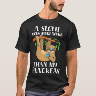 T-shirt Magnifique Paresseux Mignon Type 1 Diabète Awa