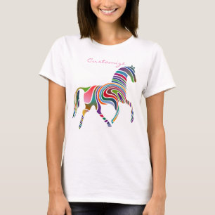 T-shirt Magnifique Rainbow Color Horse Thunder_Cove