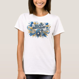 T-shirt Magnifique Tee-shirt personnalisé Bleu JOUER ANNIV