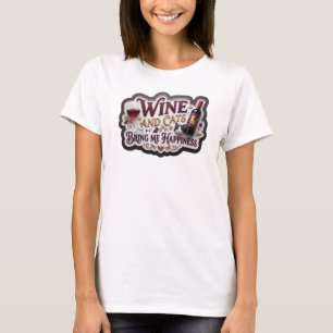 T-shirt Magnifique vin violet ET LES CHATS M'APPORTENT DU