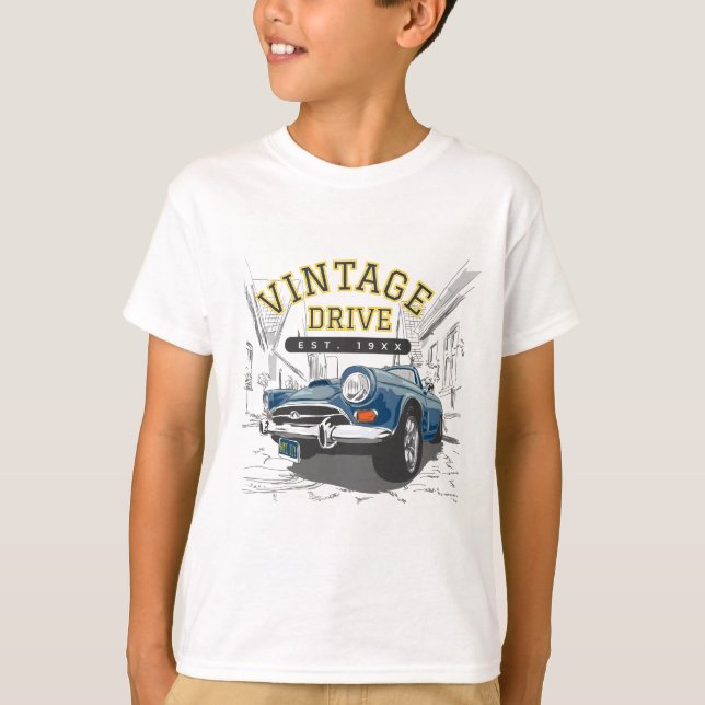 T-shirt Magnifique Vintage Car (Devant)