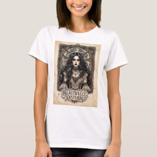 T-shirt "Magnifiquement troublée" Femme gothique avec papi