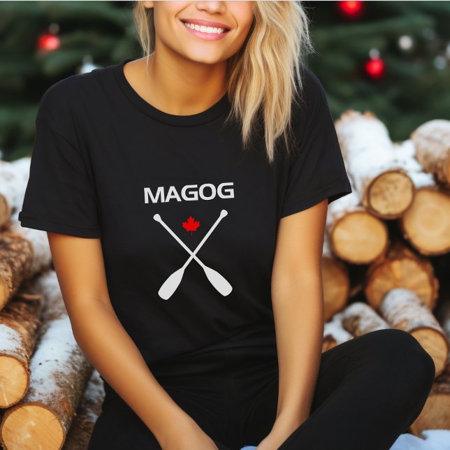 T-shirt Magog Canada Chevalier traversé Oars Maple Leaf Da (Créateur téléchargé)