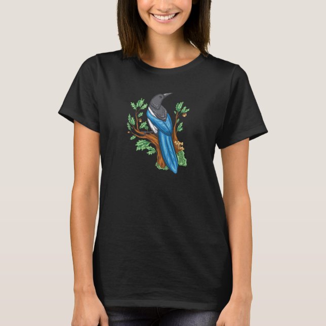 T-shirt Magpie Bird Birder Bird Watching Cute Birdy Nature (Devant)