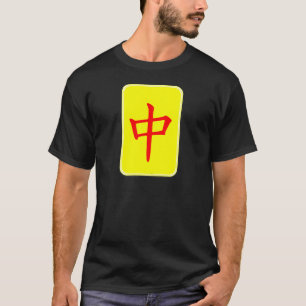 T-shirt mah jongg drache rouge parler dragon