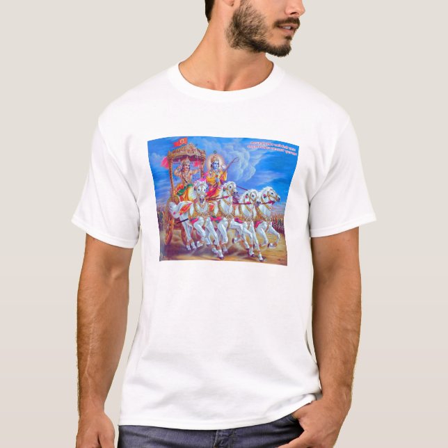 T-shirt Mahabharat - seigneur Krishna et Arjun (Devant)