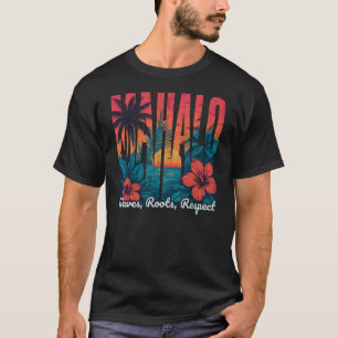 T-shirt MAHALO Sunset Typographie - Coastal Chill Art