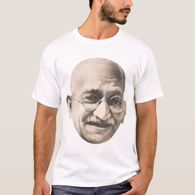 T-shirt Mahatma Gandhi FONT FACE (Devant)