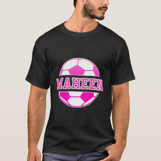 T-shirt Maheen Nom Football Jouer Football Sports Fan Ball