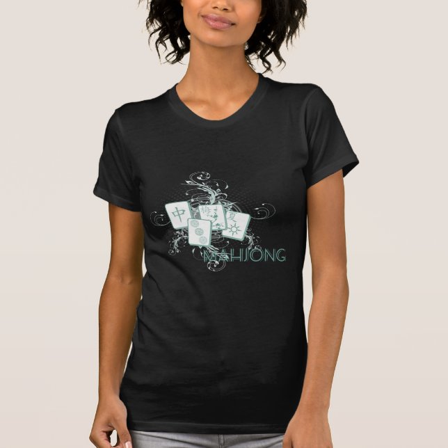 T-shirt mahjong bleu (Devant)
