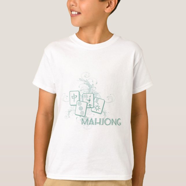 T-shirt mahjong bleu (Devant)