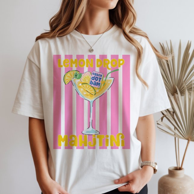 T-Shirt Mahjong Martini Lemon Drop (Créateur téléchargé)