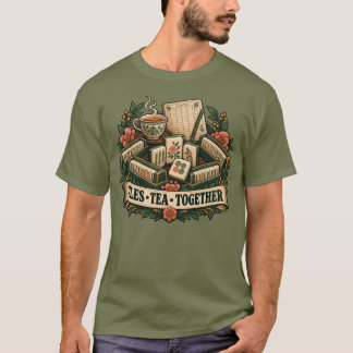 T-shirt Mahjong, Tuiles de thé ensemble, Nuit de M