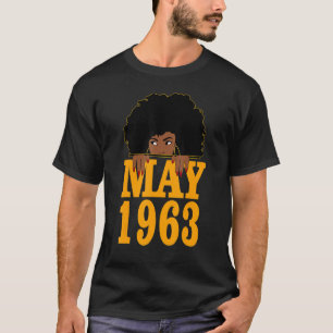 T-shirt Mai 1963 59e anniversaire 59 ans Black Women Gi