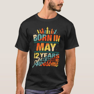 T-shirt Mai 2010 12 Ans 12e Anniversaire Candle Graphique