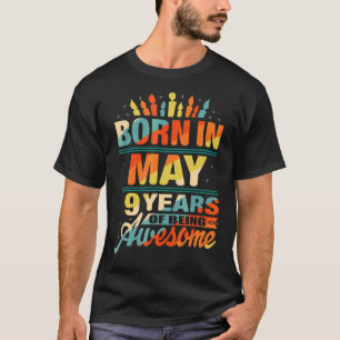 T-shirt Mai 2013 9 Ans 9e Anniversaire Candle Graphique