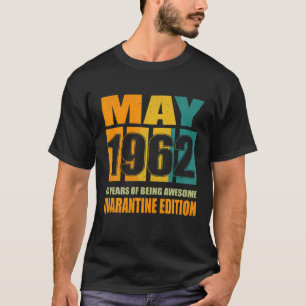T-shirt Mai 60E Anniversaire Retro Limited Edition 1962 Qu