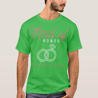 T-shirt Maid Of Honor Wedding Bridal Shower Marriage Women